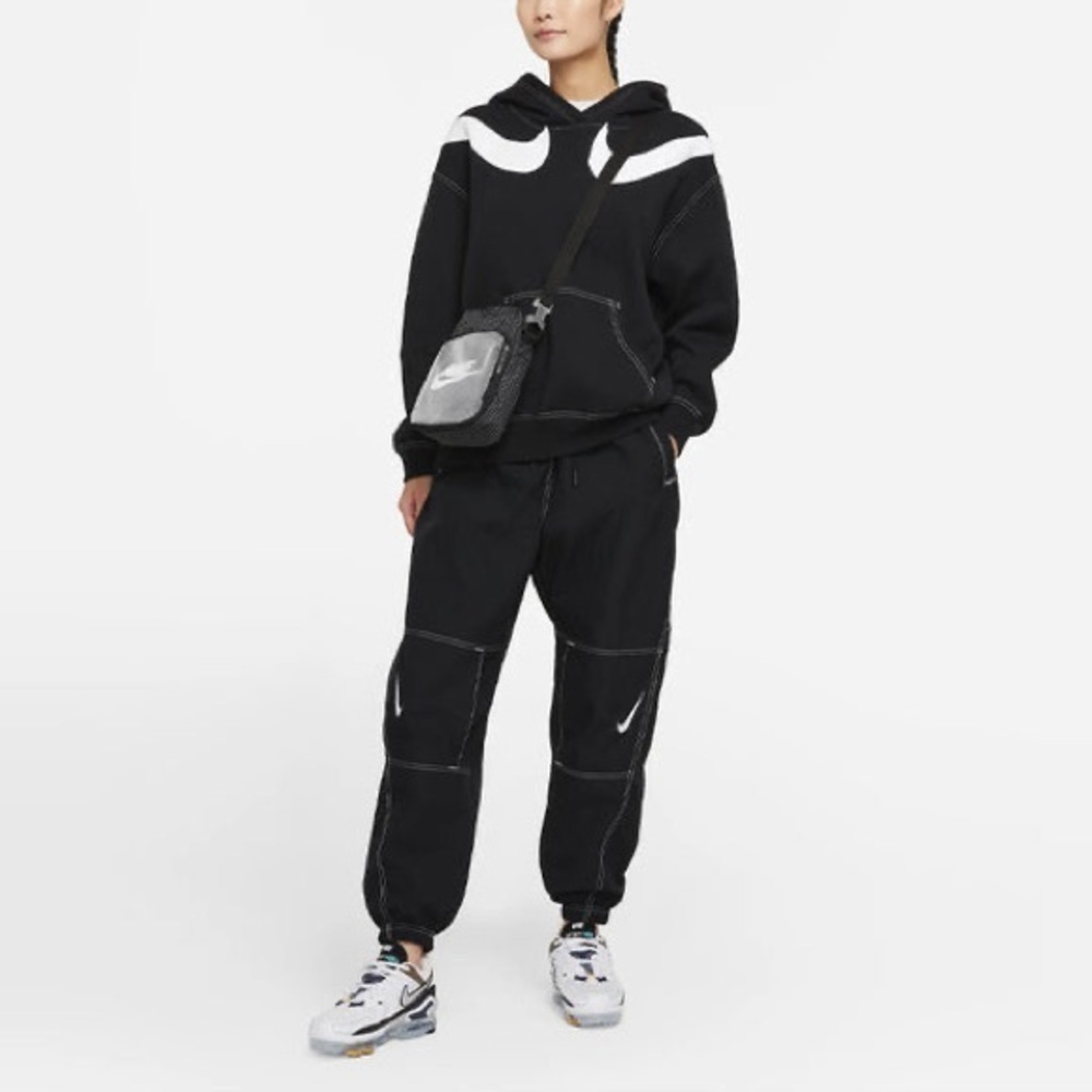 Nike Contrast Stitch Double Embroidered Swoosh Track Pants Size XS 90s Y2K